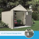 Suncast BMS8100 8 ft. x 10 ft. Tremont Resin Outdoor Storage Shed with Skylights - Image 3