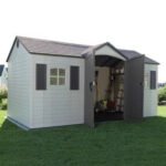 Lifetime Storage Shed: lifetime Garden Building Shed – 15′ X 8′ – Gray - Image 2