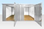 4M X 4.2M Side Linked Flat Pack Container Bundle (Galvanised) - Image 3