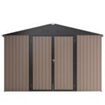 10' X 10' Metal Storage Shed For Ourdoor, Steel Yard Shed With Design Of Lockable Doors - Image 3