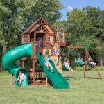 Backyard Discovery Skyfort III Cedar Swing Set w/ Tube Slide – DIY - Image 5