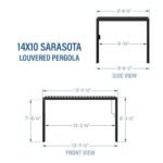 14×10 Sarasota Steel Louvered Pergola - Image 2