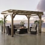 14×10 Somerville Pergola in Barnwood Stain