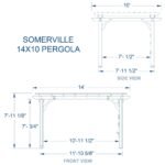 14×10 Somerville Pergola in Barnwood Stain - Image 3