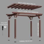 14×10 Somerville Pergola in Walnut Stain - Image 5