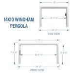 14×10 Windham Modern Steel Pergola - Image 3