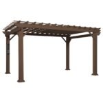 14×12 Ashford Traditional Steel Pergola With Sail Shade Soft Canopy - Image 2
