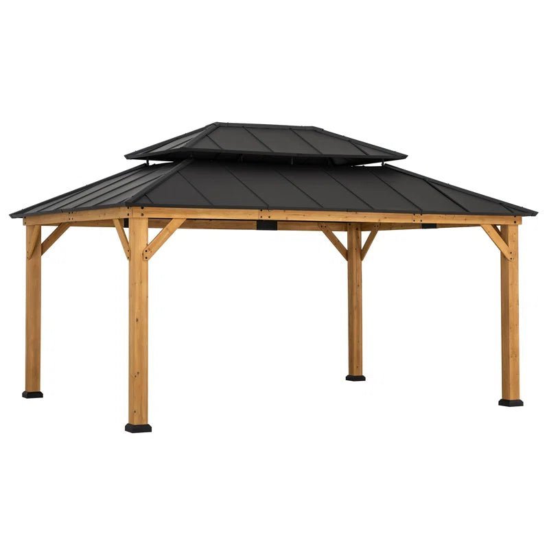 AYW-0035.1-1.jpg 16x12 Solid Wood Patio Gazebo - Image 1