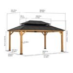 16x12 Solid Wood Patio Gazebo - Image 2