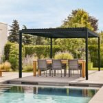 16×10 Sarasota Steel Louvered Pergola