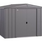 Arrow 10×12 Classic Steel Storage Shed Kit – Charcoal