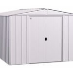 Arrow 10×12 Classic Steel Storage Shed Kit – Flute Gray