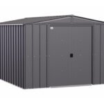 Arrow 10×14 Classic Steel Storage Shed Kit – Charcoal