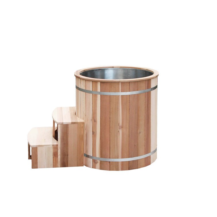 Anyi 110 Volt 1 – Person Solid Wood Cylinder Plug And Play Hot Tub - Image 1