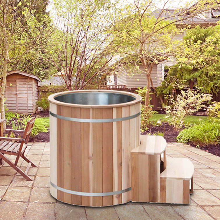 Anyi 110 Volt 1 – Person Solid Wood Cylinder Plug And Play Hot Tub - Image 3