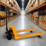 ApolloLift A-1007 Manual Hydraulic Pallet Jack – 5,500 lb Capacity, 48″×27″ Forks Nylon Wheel