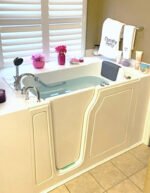 Avora Bath Walk in Left Hand Soaker Tub 53X26X36 - Image 3