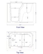 Avora Bath Walk in Left Hand Soaker Tub 55X35X41 - Image 4