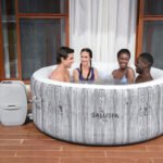 Bestway 4 – Person 120 – Jet Vinyl Round Inflatable Hot Tub in Gray - Image 3