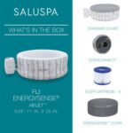 Bestway 4 – Person 120 – Jet Vinyl Round Inflatable Hot Tub in Gray - Image 4