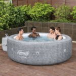 Bestway Coleman Sicily Airjet Inflatable Hot Tub With Energysense Cover, Grey - Image 4