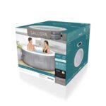 Bestway SaluSpa St. Lucia 3 Person Round Inflatable Outdoor Hot Tub Spa, Gray - Image 4