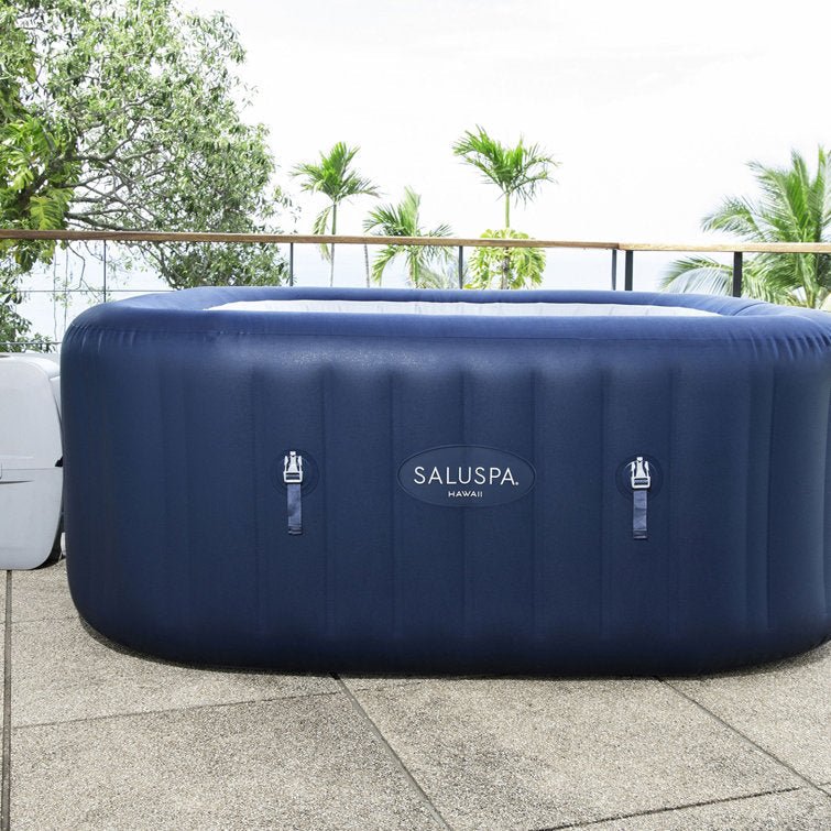 Bestway Saluspa Hawaii Airjet Inflatable Hot Tub With Energysense Cover, Blue - Image 1