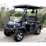 Brand New Gas Golf Cart UTV Hybrid Linhai Big Hammer 200 GVX Side by Side UTV With Custom Rims/Tires – Black