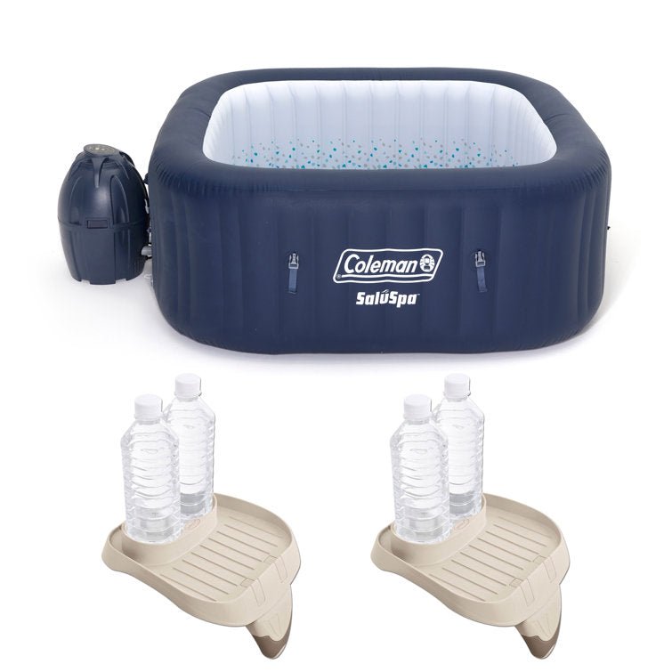 Coleman 4 – Person 114 – Jet Square Inflatable Hot Tub in Blue - Image 1