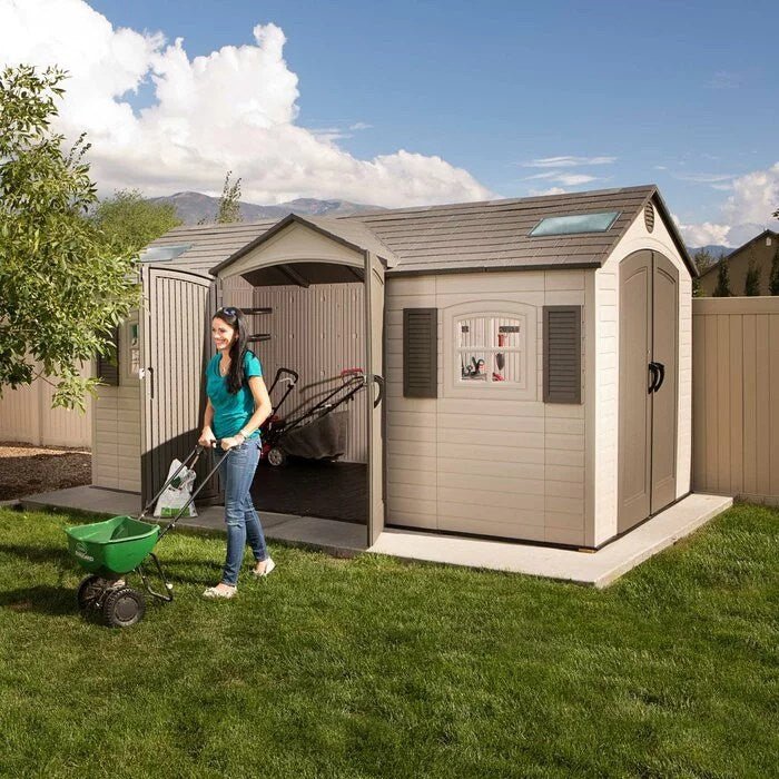 Dual Entry 15 ft. W x 8 ft. D Plastic Storage Shed - Image 16