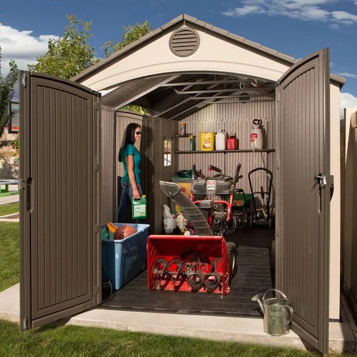 Dual Entry 15 ft. W x 8 ft. D Plastic Storage Shed - Image 14