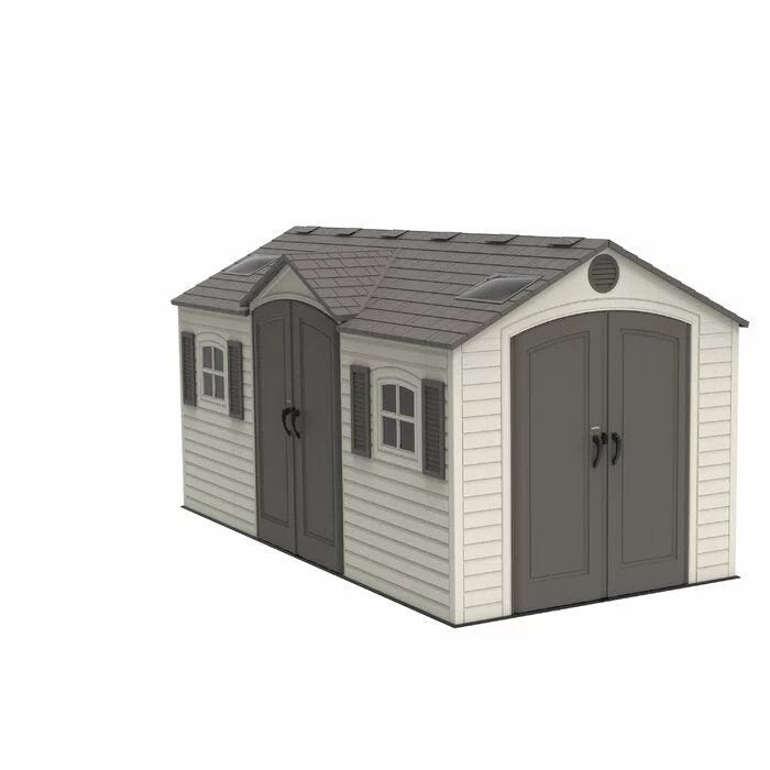 Dual Entry 15 ft. W x 8 ft. D Plastic Storage Shed - Image 8
