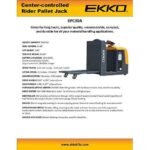 Electric Pallet Jack |  Center-Controlled Rider | 5000 lbs Capacity | EKKO EPC30A - Image 2