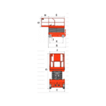 Scissor Lift | 506 lbs | Lift Height 13′ (157″) | EKKO ES40E - Image 3
