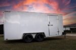 Big White Enclosed Trailer - Image 3