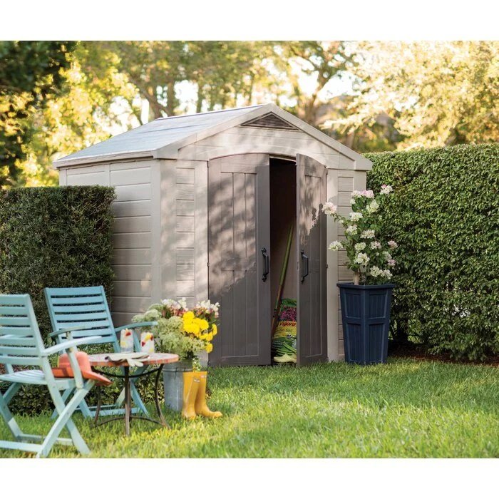 Factor 8 ft. W x 6 ft. D Plastic Storage Shed - Image 11