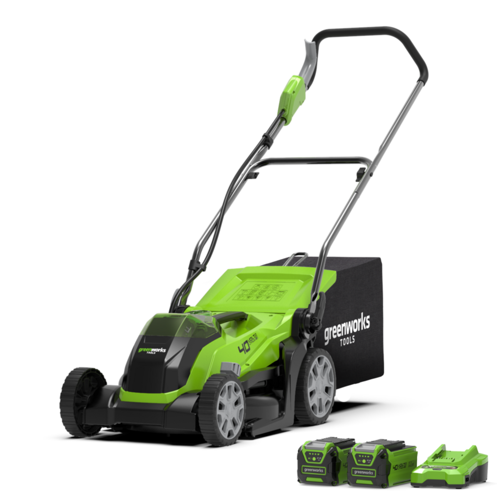 G40LM35K2X 40V Lawn Mower 35cm - 2x 2Ah Battery - Image 1