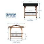 Granada Grill Gazebo with Outdoor Bar - Image 13