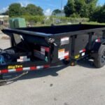 14 Foot Big Tex Heavy Duty Low Profile with Spreader Gate Black Dump Trailer (14LP-14BK6SIRPD)