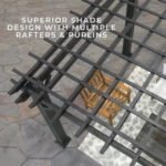 14x10 stratford traditional steel pergola with sail shade soft canopy - Image 5