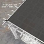 12x10 hawthorne traditional steel pergola with sail shade soft canopy - Image 9