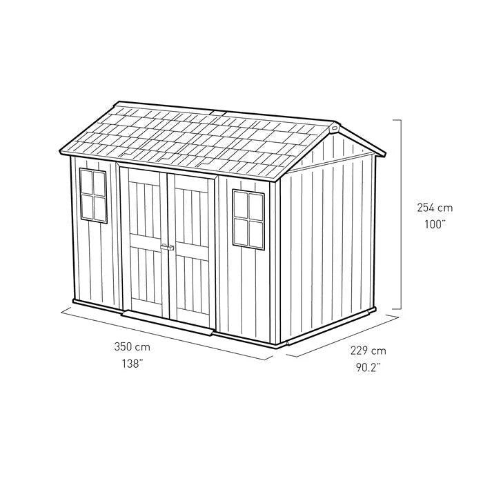 Oakland 11 ft. W x 7.5 ft. D Plastic Storage Shed - Image 11