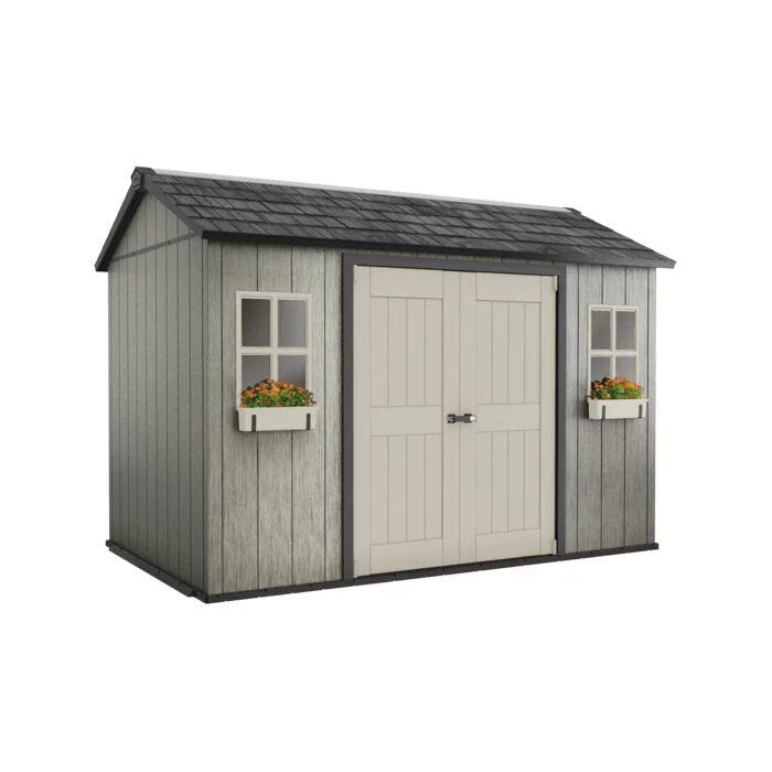 Oakland 11 ft. W x 7.5 ft. D Plastic Storage Shed - Image 7