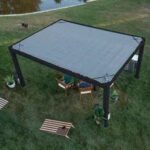 16x12 trenton modern steel pergola with sail shade soft canopy - Image 6