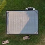 16x12 trenton modern steel pergola with sail shade soft canopy - Image 12