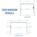 12×10 Windham Modern Steel Pergola With Sail Shade Soft Canopy - Image 11