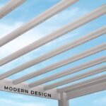 12×10 Windham Modern Steel Pergola With Sail Shade Soft Canopy - Image 8