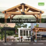 16x12 ashford traditional steel pergola with sail shade soft canopy - Image 13