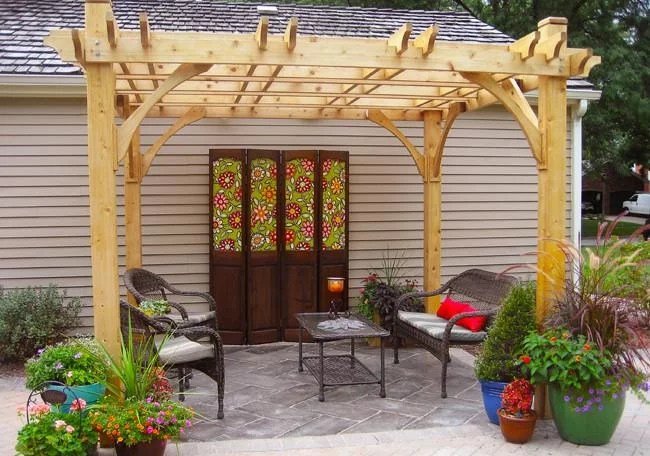 Pergola-Breeze-10x10-1-web-1 Breeze 10′ x 10′ Cedar Wood Pergola – Outdoor Living Today - Image 1