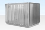 4M X 2.1M Flat Pack Container Store – Galvanised - Image 2